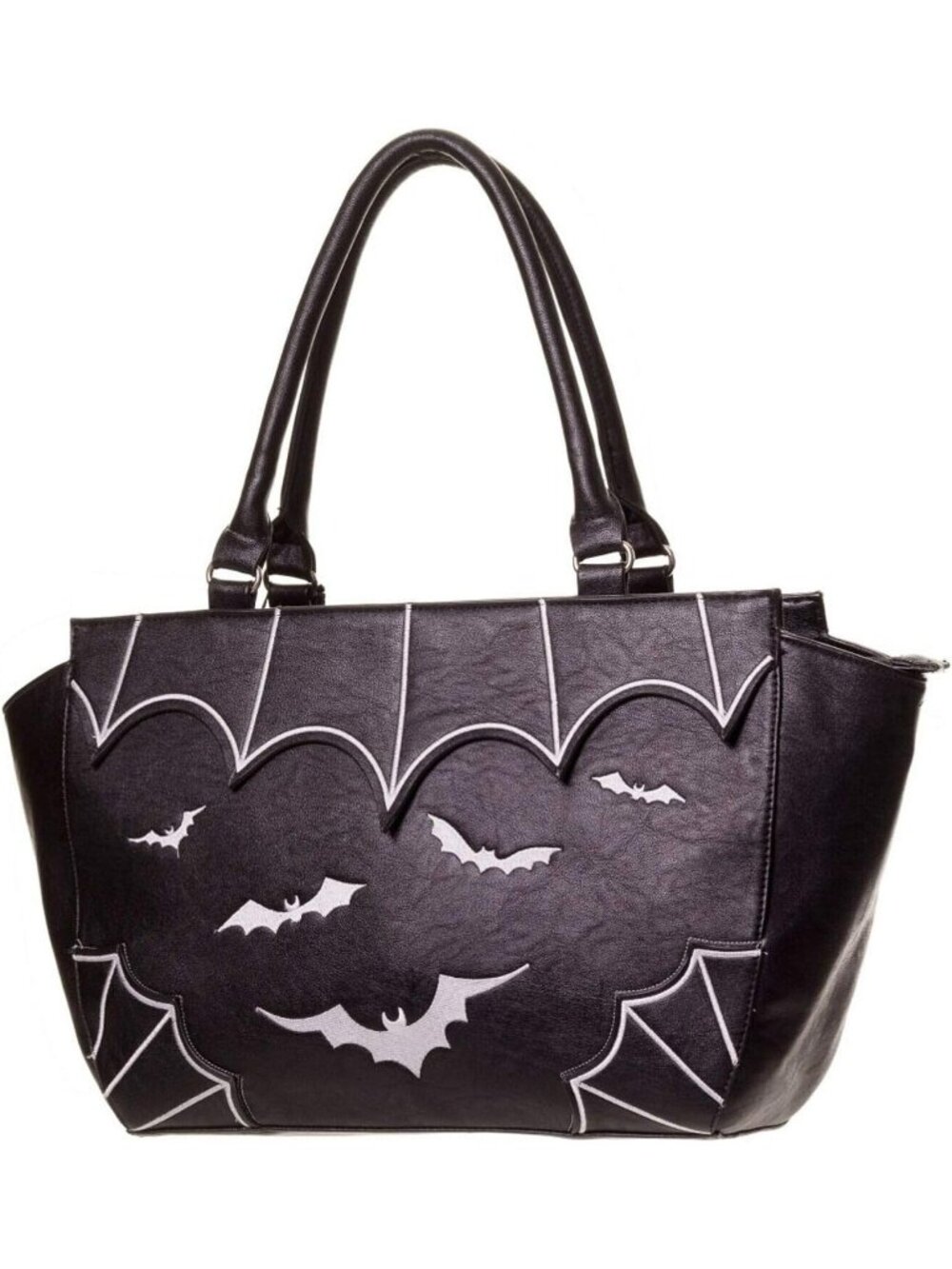 🎃Women's White Bats Handbag Dark Gothic Purse Alternative Shoulder Bag